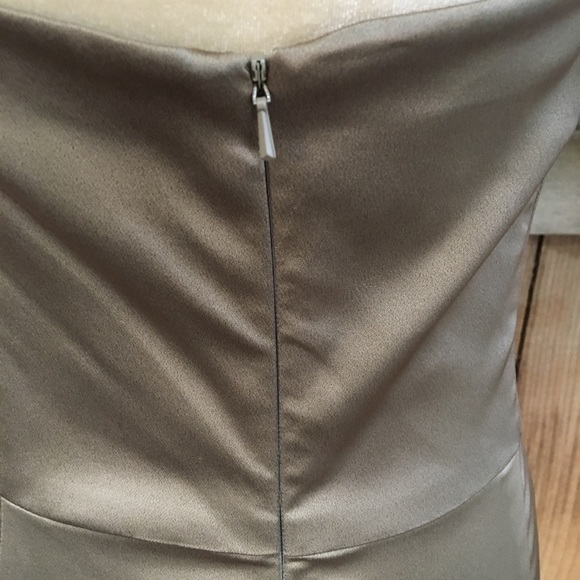 Donna Ricco Gold Halter Cocktail Dress GUC - Picture 5 of 8